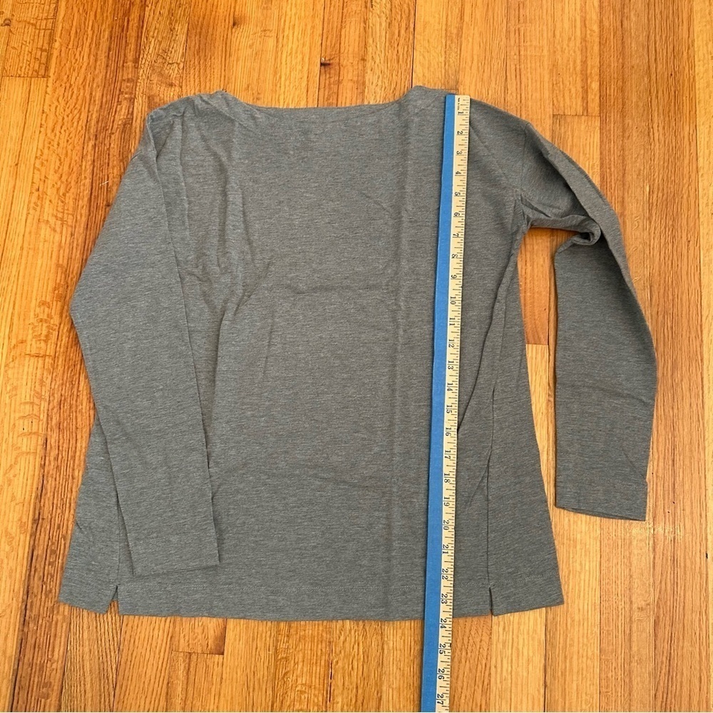 J. Jill womens Luxe Supima Boat Neck Tee Shirt Top XS Heathered Gray(j10) - Picture 6 of 13